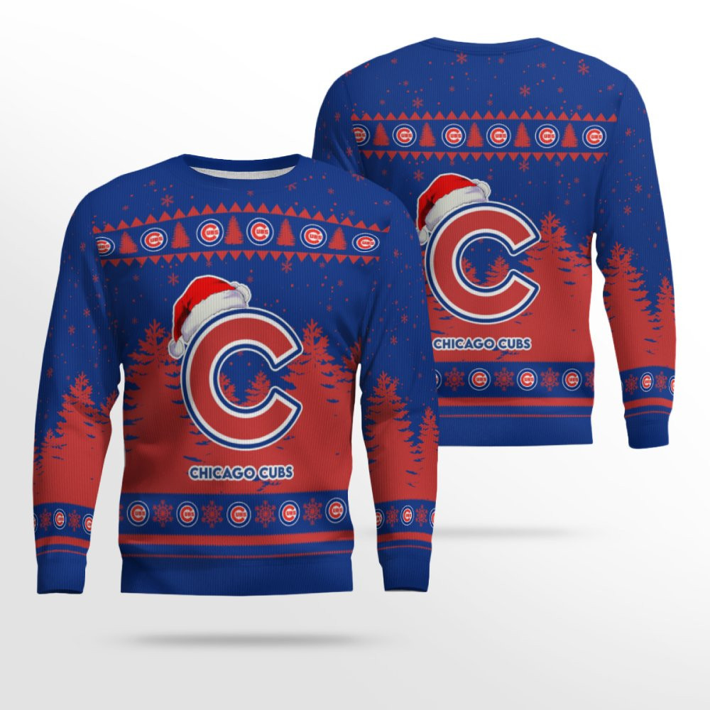 2026 Chicago Cubs Snowflakes Christmas Ugly Sweater