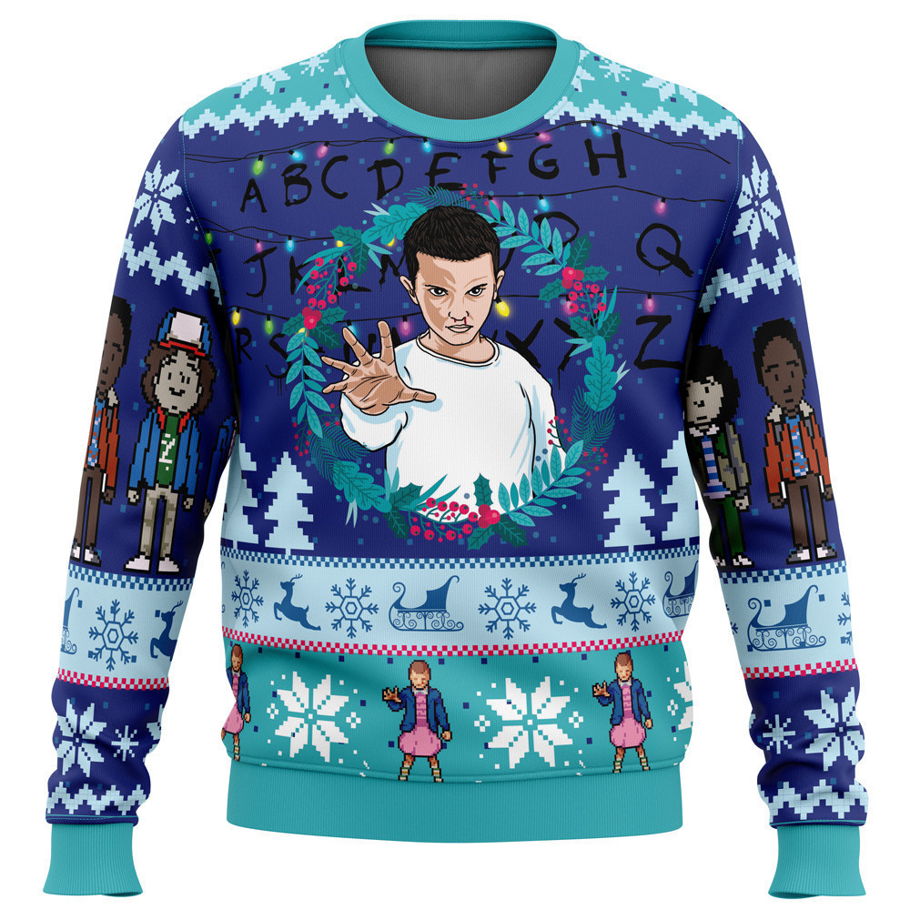Eleven Stranger Things Ugly Christmas Sweater 2026