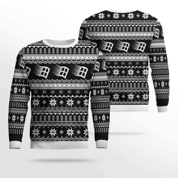 Microsoft Windows Ugly Holiday Sweater Brown And Green 2026 Black
