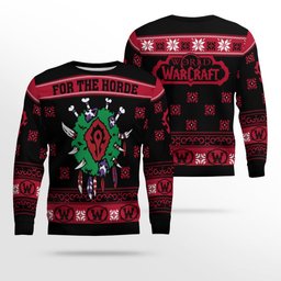 World of Warcraft For The Horde Wreath Holiday Ugly Sweater 2026
