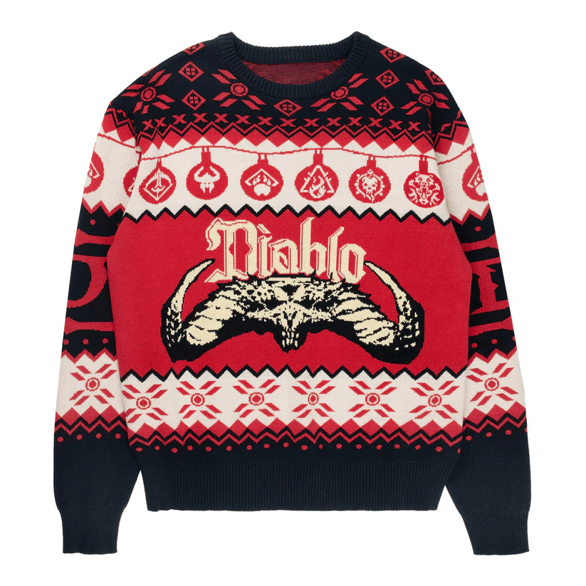 Diablo Skull Ugly Christmas Sweater 2026