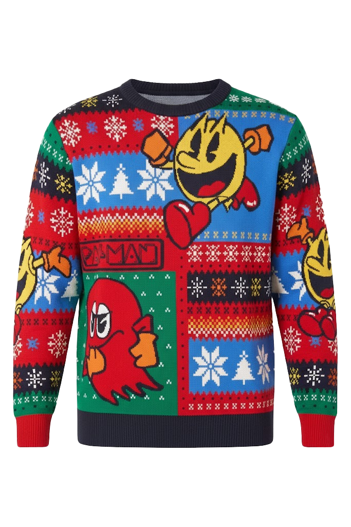PAC-MAN Ugly Christmas Sweater 2026