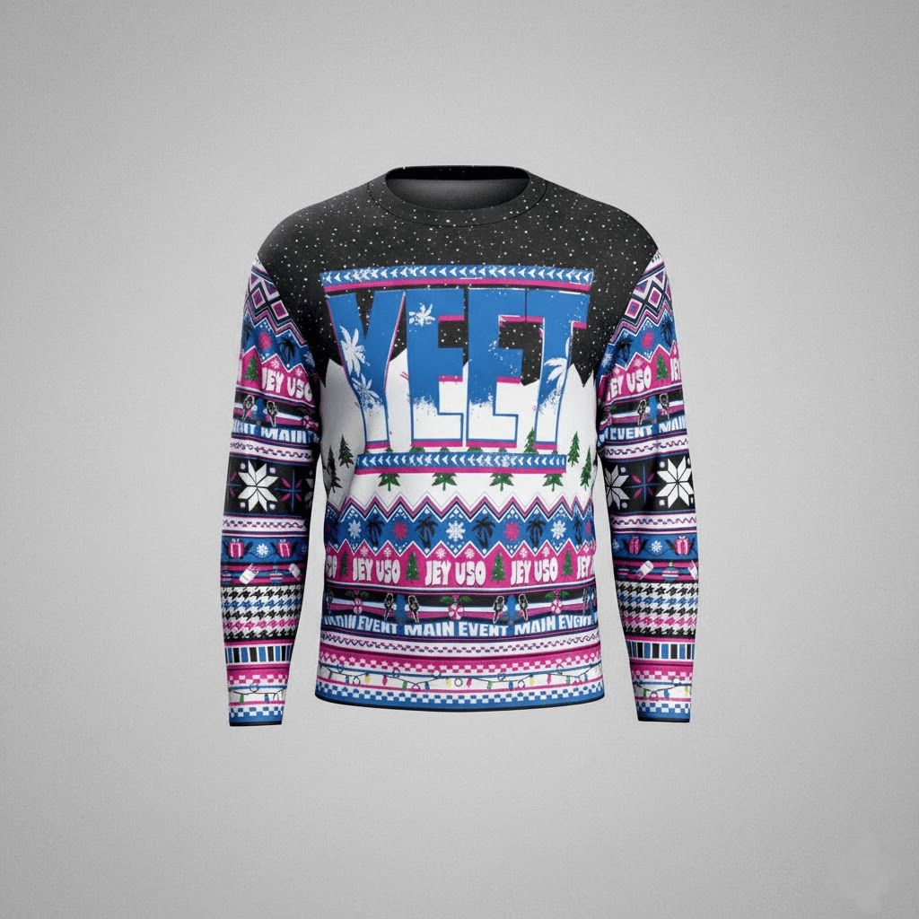 ProSphere Black Jey Uso Holiday Ugly Christmas Sweater 2026