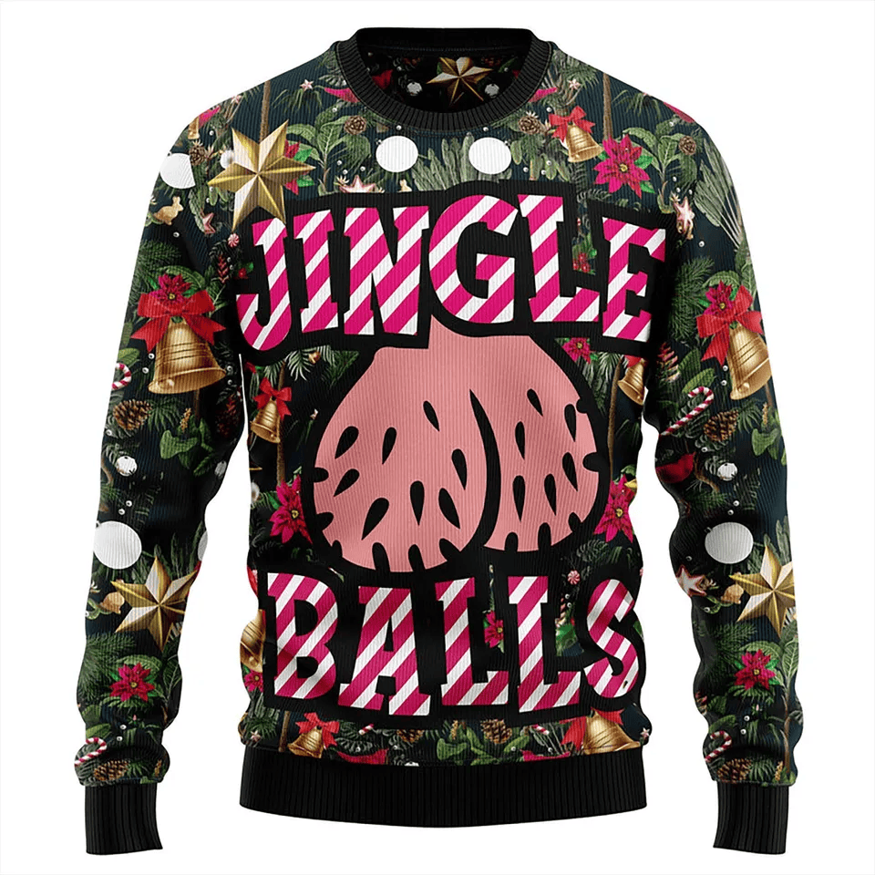 Jingle Balls Funny Ugly Christmas Sweater 2026