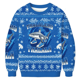 Tralalero Tralala Funny Shark Meme 2026 Christmas Ugly Sweater