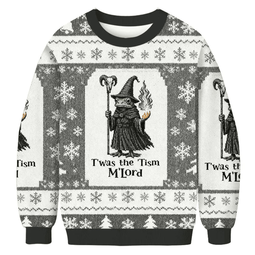 Witch Frog Twas The Tism Mlord 2026 Christmas Ugly Sweater