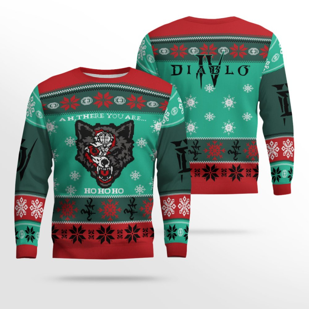 Diablo IV Mephisto Bloodied Wolf Holiday Ugly Sweater 2026