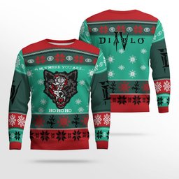Diablo IV Mephisto Bloodied Wolf Holiday Ugly Sweater 2026