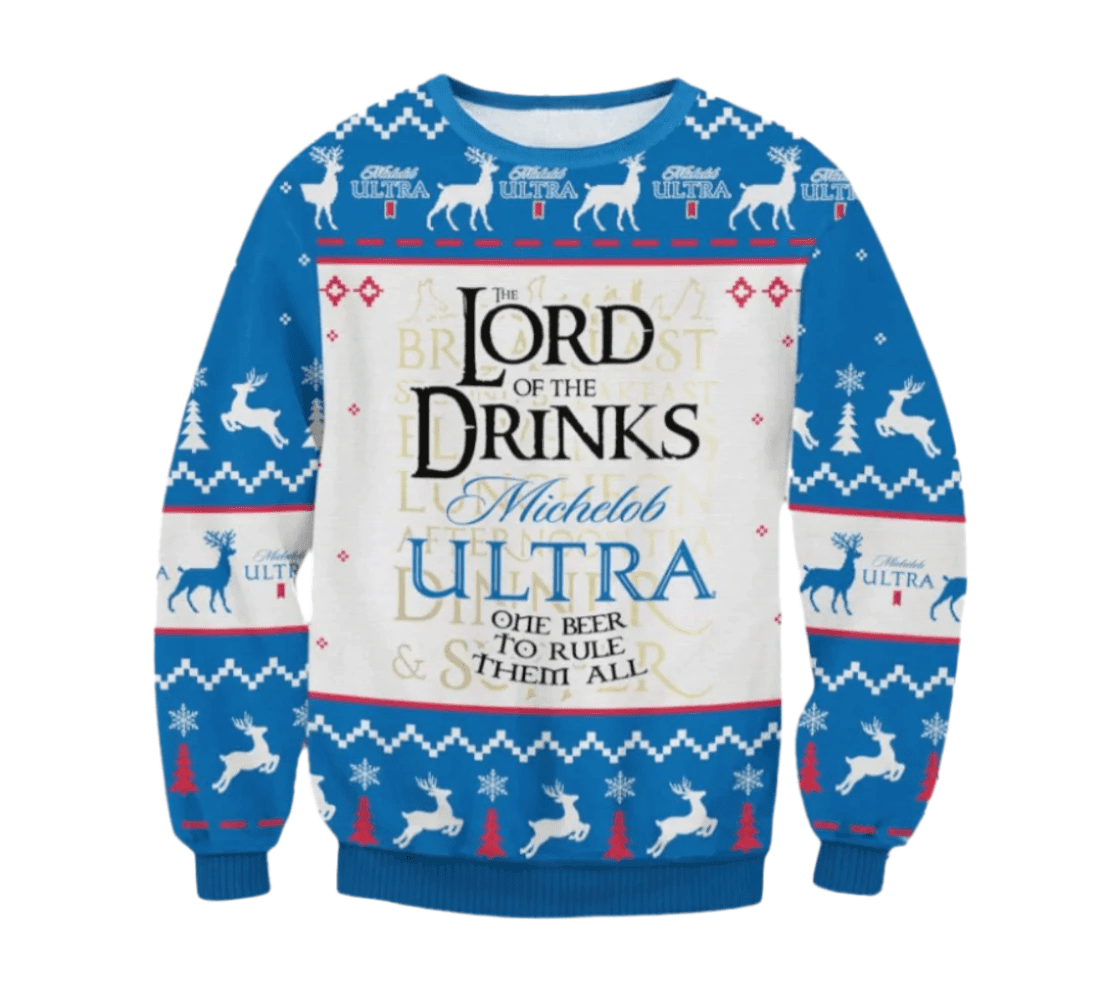 Michelob Ultra Lord Of The Drink Ugly Sweater