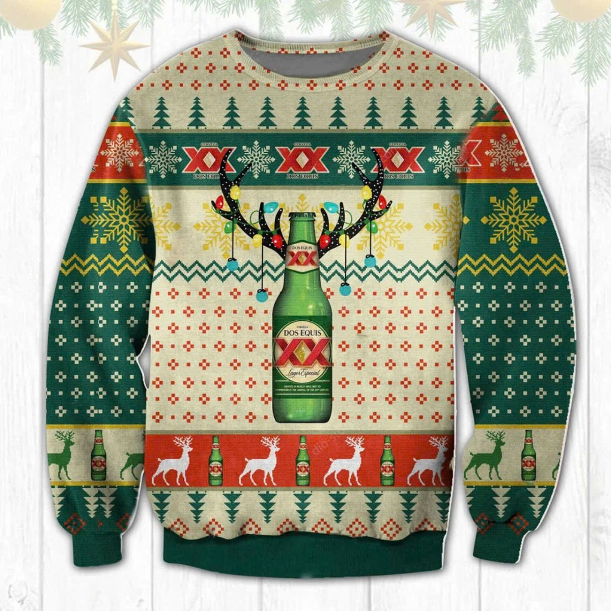 Dos Equis Reindeer Christmas Ugly Sweater