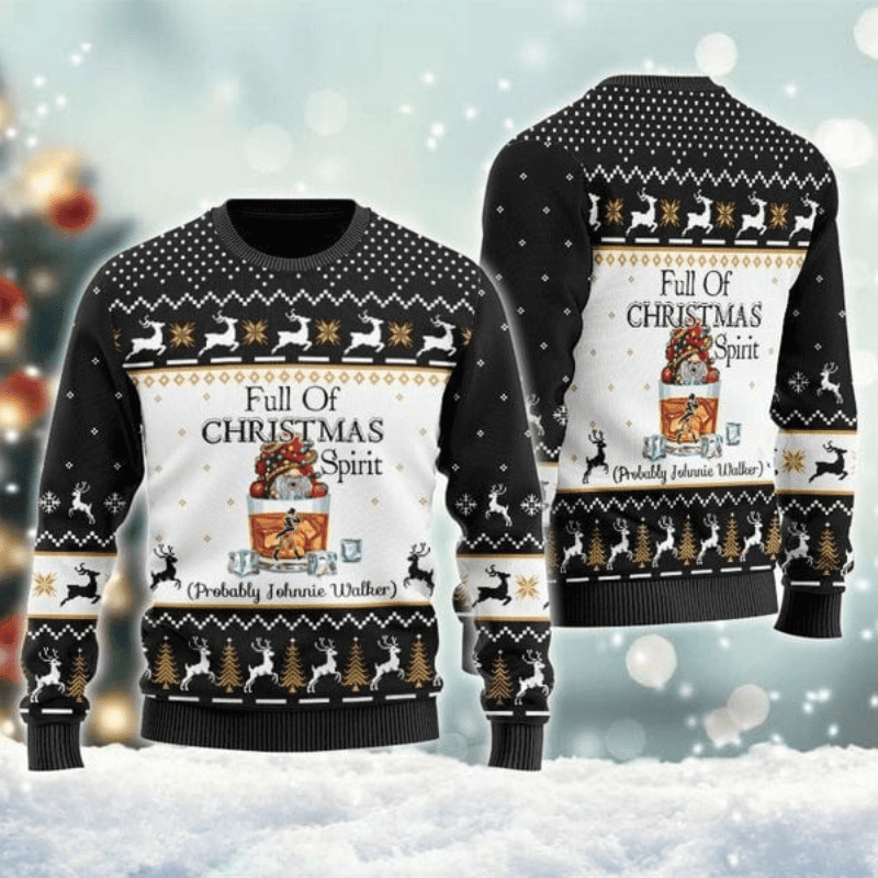 Johnnie Walker Full of Christmas Ugly Sweater