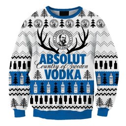 Absolut Vodka Reindeer Horns Ugly Sweater