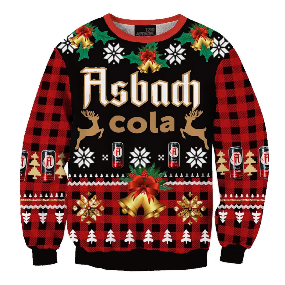 Asbach Cola Christmas Jingle Bells Ugly Sweater