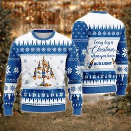 Bud Light Christmas Tree Ugly Sweater