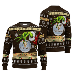 Guinness Grinch Hand Stock Ugly Sweater