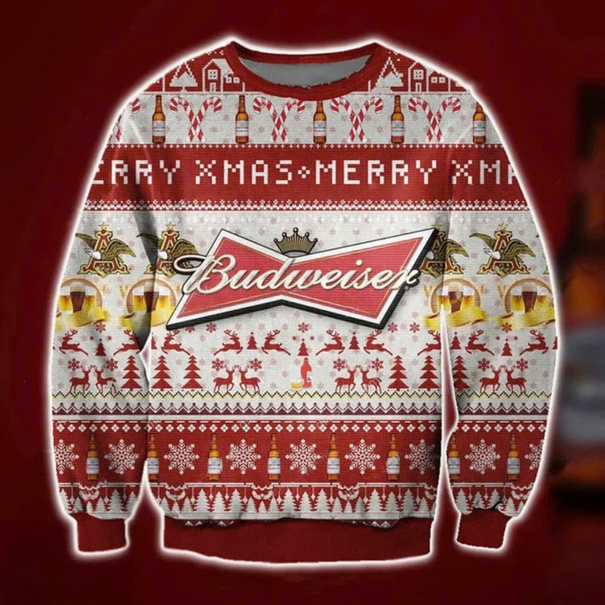 Budweiser Xmas Merry Ugly Sweater