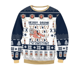 Miller Lite Merry Drunk Ugly Sweater