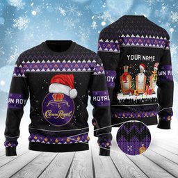 Crown Royal Bottle Santa Ugly Sweater