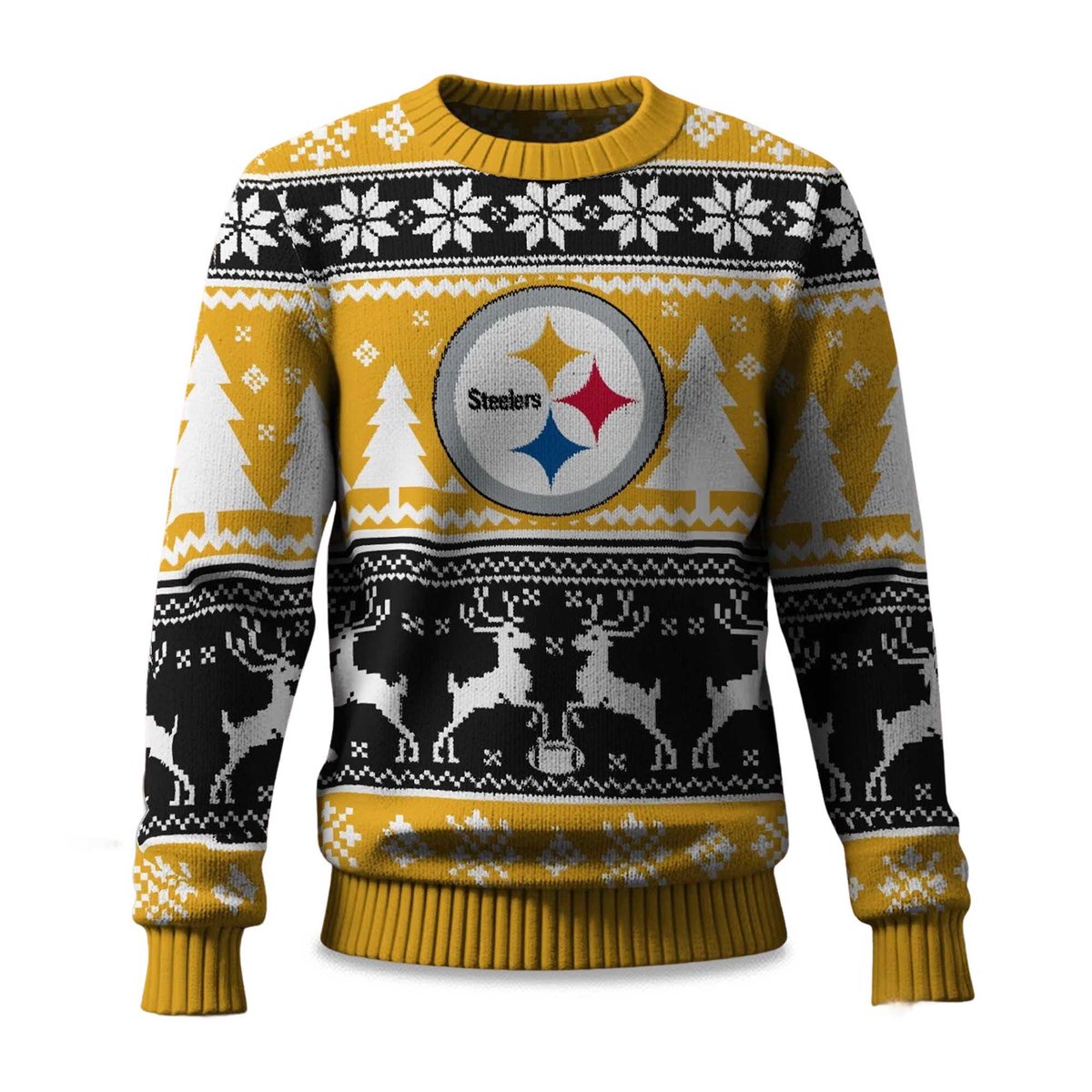 2026 Christmas Steelers Reindeer Football Ugly Sweater