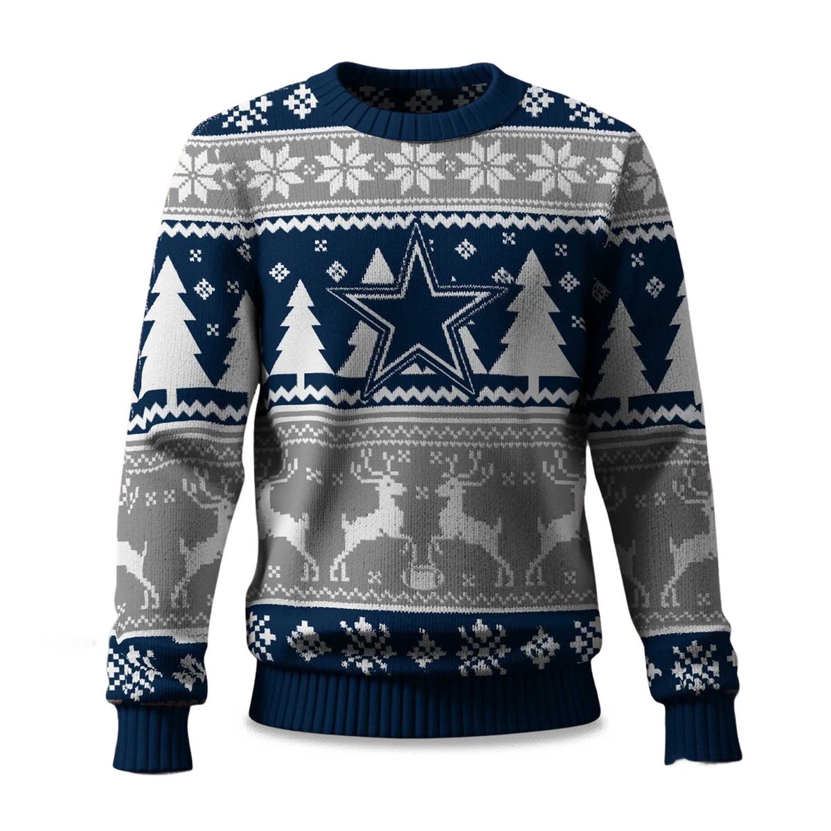 2026 Christmas Cowboys Reindeer Football Ugly Sweater