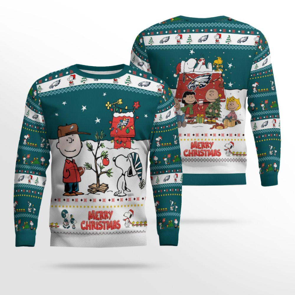 Philadelphia Eagles 2026 Snoopy Ugly Christmas Sweater