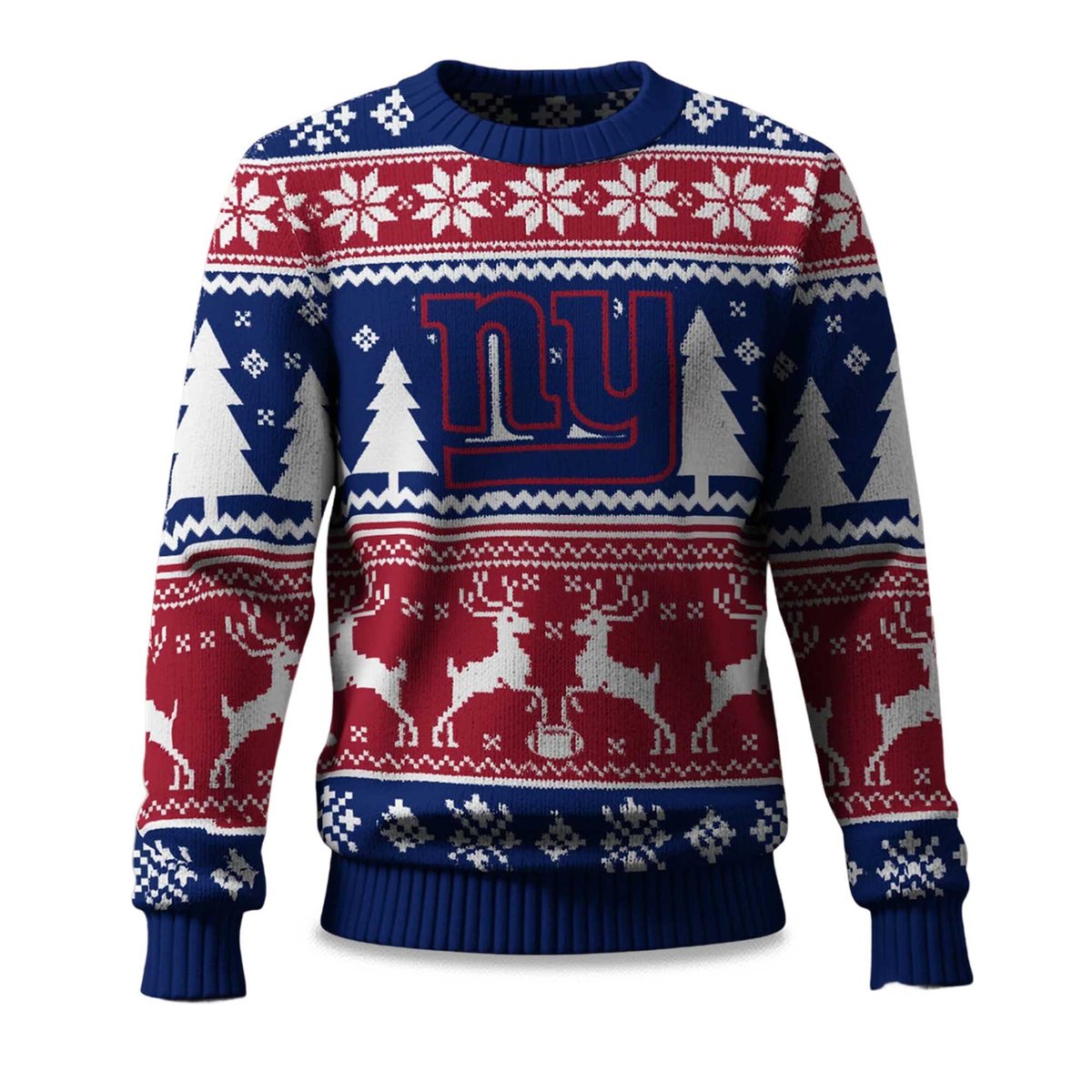 2026 Christmas Giants Reindeer Football Ugly Sweater