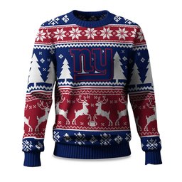 2026 Christmas Giants Reindeer Football Ugly Sweater