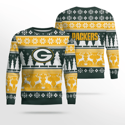 2026 Christmas Packers Reindeer Football Ugly Sweater