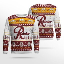 2026 Rainier Beer Ugly Christmas Sweater