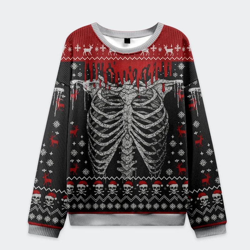 Deadly Festive Vibes Ugly Christmas Sweater