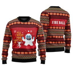Fireball All I Want For Christmas Is Ugly Sweater