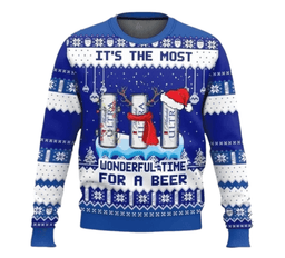 Michelob Ultra Christmas Wonderfultime For a Beer Ugly Sweater
