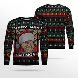 2026 Tommy Want Wingy Funny Ugly Christmas Sweater