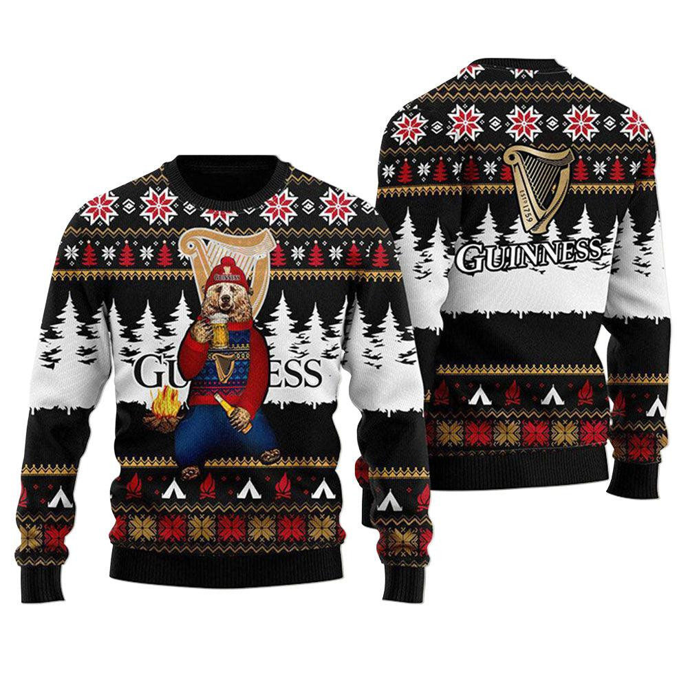 Guinness Bear Drinking Ugly Sweater