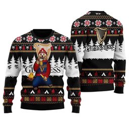 Guinness Bear Drinking Ugly Sweater