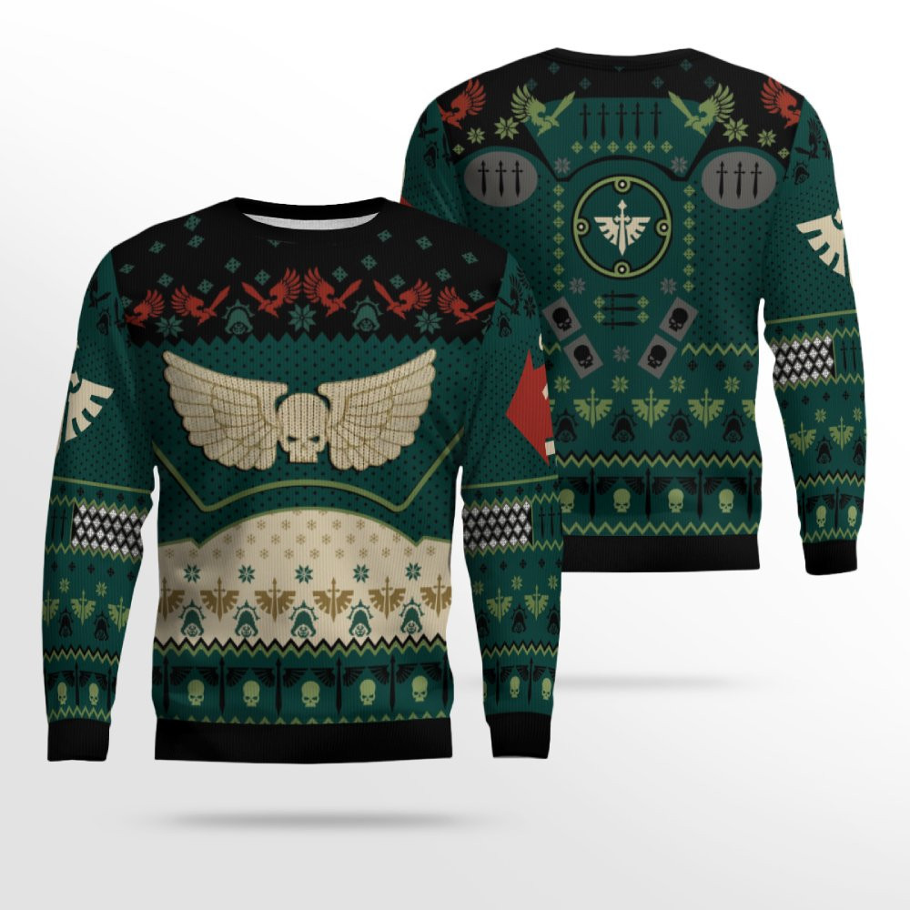 Grim Tidings Dark Angels Ugly Christmas Sweater