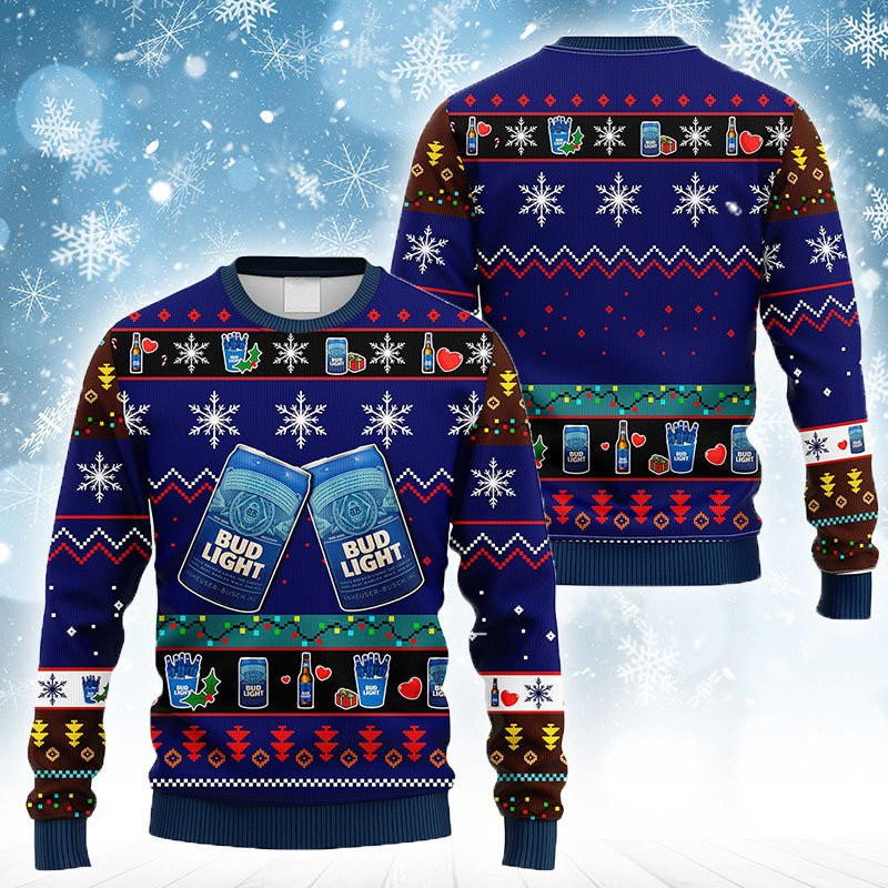 Bud Light Christmas Ugly Sweater