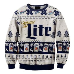 Miller Lite Christmas Holiday Ugly Sweater