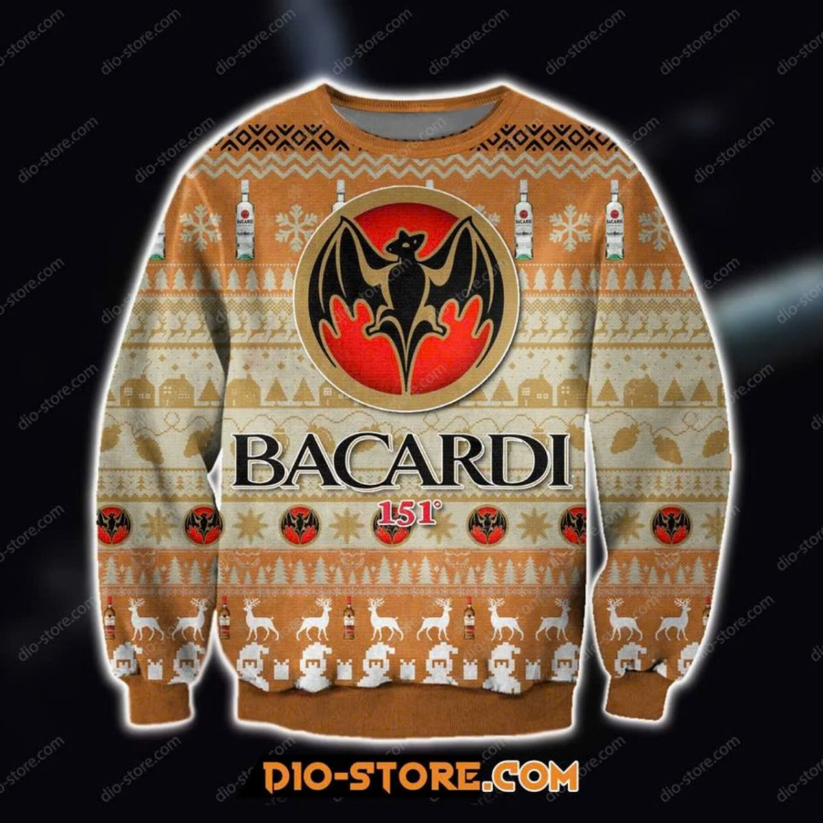 Bacardi Reindeer Christmas Ugly Sweater