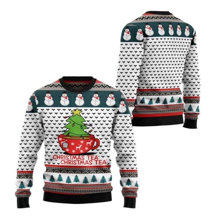 2026 Christmas Christmas Tea Christmas Tea Ugly Christmas Sweater