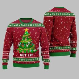 2026 Christmas Epic Chicken Ornament On Christmas Tree Ugly Christmas Sweater Red