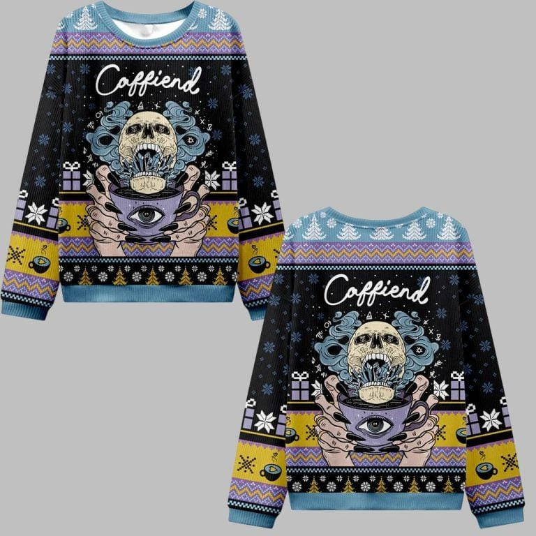 2026 Christmas Caffiend Ugly Christmas Sweater