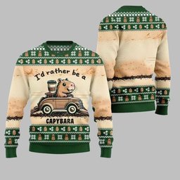 2026 Christmas Be A Capybara Ugly Christmas Sweater
