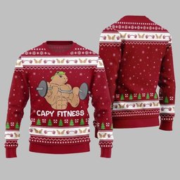 2026 Christmas Capy Fitness Ugly Christmas Sweater