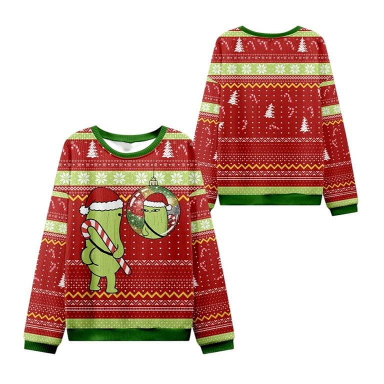 2026 Christmas Cucumber Ugly Christmas Sweater