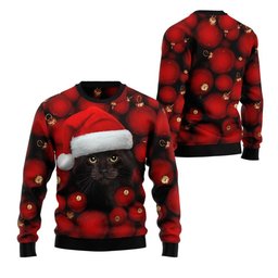 2026 Christmas Black Cat Christmas Ugly Christmas Sweater