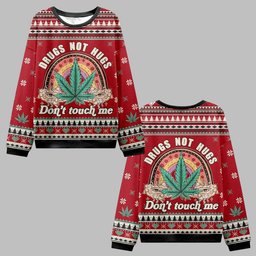 2026 Christmas Drugs Not Hugs Ugly Christmas Sweater