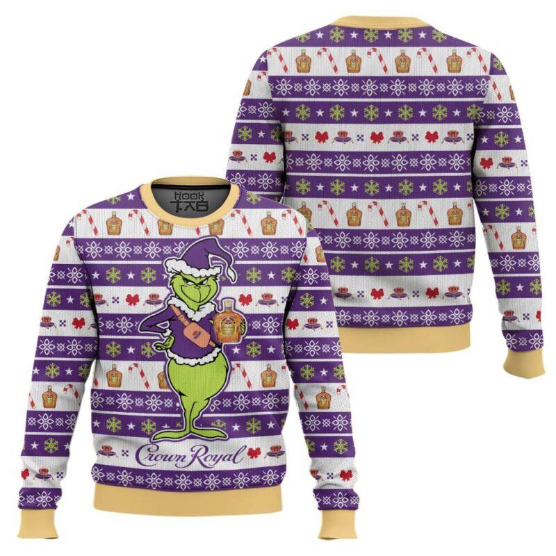 Crown Royal Grinch Ugly Christmas Sweater