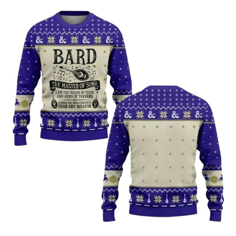 2026 Christmas DND Bard The Master Of Song Ugly Sweater