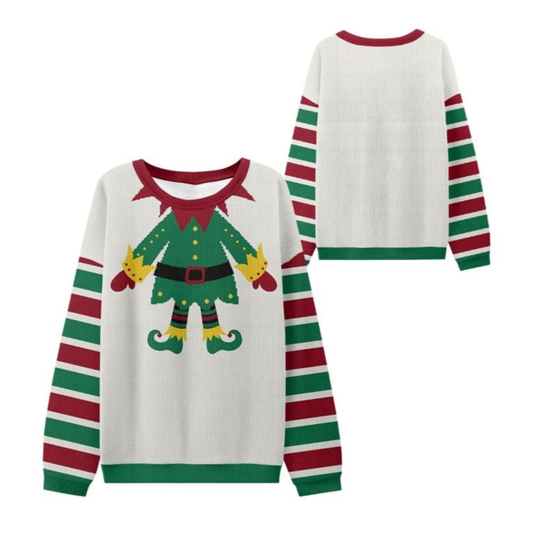 2026 Christmas Elf Costume Ugly Sweater